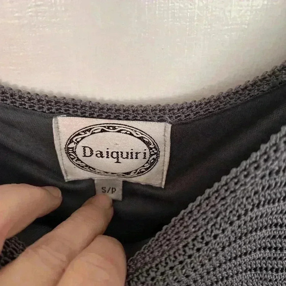 Aritzia Grey Daiquiri Crochet  Dress Size Small - Picture 3 of 10